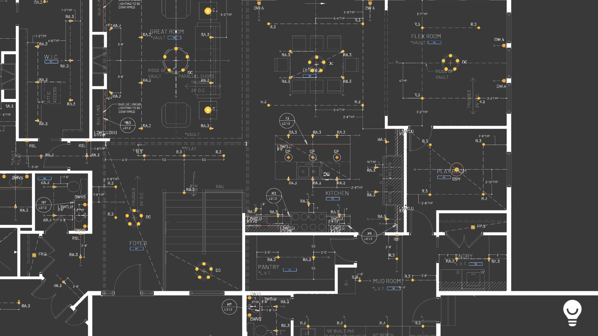 A house layout blueprint